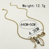 Wholesale Punk Cool Style Irregular Snake Stainless Steel 14k Gold Plated Pendant Necklace main image 3