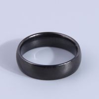 Basic Solid Color Stainless Steel Plating Men's Rings sku image 1