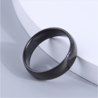Basic Solid Color Stainless Steel Plating Men's Rings main image 2