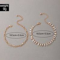 Classic Style Geometric Alloy Inlay Artificial Pearls Women's Bracelets main image 2