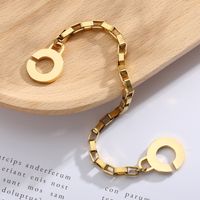 Simple Style Geometric Titanium Steel 18K Gold Plated Bracelets In Bulk main image 6