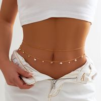 Jewelry Fashion Sweet Alloy Double-layer Waist Chain Tassel Sequins Body Chain sku image 8
