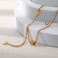 Wholesale Simple Style Geometric Stainless Steel 18k Gold Plated Pendant Necklace main image 5