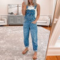 Women's Holiday Streetwear Solid Color Full Length Jeans Overalls main image 5
