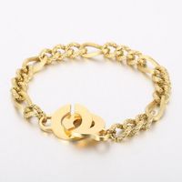 Simple Style Geometric Titanium Steel 18K Gold Plated Bracelets In Bulk sku image 33