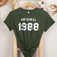 Women's T-shirt Short Sleeve T-shirts Printing Casual Letter Number main image 9