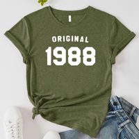 Women's T-shirt Short Sleeve T-shirts Printing Casual Letter Number main image 8