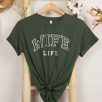 Women's T-shirt Short Sleeve T-shirts Printing Casual Letter Number main image 6