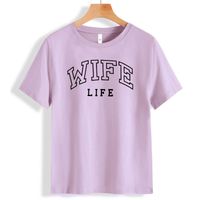 Women's T-shirt Short Sleeve T-shirts Printing Casual Letter Number main image 5