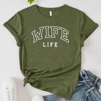 Women's T-shirt Short Sleeve T-shirts Printing Casual Letter Number main image 4