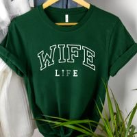Women's T-shirt Short Sleeve T-shirts Printing Casual Letter Number main image 3