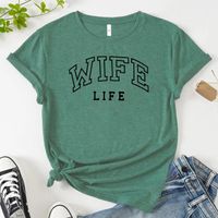 Women's T-shirt Short Sleeve T-shirts Printing Casual Letter Number main image 2