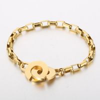 Simple Style Geometric Titanium Steel 18K Gold Plated Bracelets In Bulk sku image 22