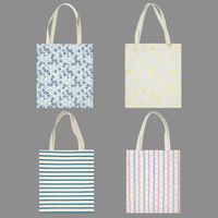 Women's Vintage Style Geometric Canvas Shopping Bags main image 3
