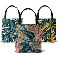 Women's Vintage Style Plant Canvas Shopping Bags main image 6