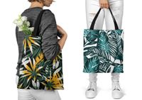 Women's Vintage Style Plant Canvas Shopping Bags main image 2