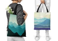 Women's Vintage Style Landscape Canvas Shopping Bags main image 3