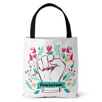 Women's Vacation Printing Canvas Shopping Bags sku image 3