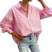Women's Blouse Long Sleeve Blouses Stripe Casual Stripe main image 1