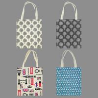Women's Vintage Style Geometric Canvas Shopping Bags main image 6