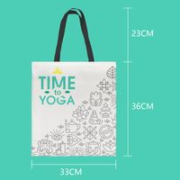 Women's Classic Style Letter Canvas Shopping Bags main image 5