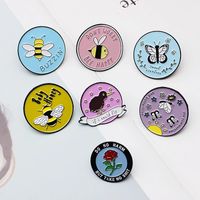 Cute Rose Bee Butterfly Alloy Enamel Unisex Brooches main image 5