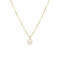 Simple Style Round Copper Plating Gold Plated Pendant Necklace main image 5