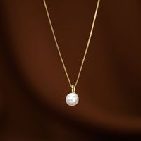 Simple Style Round Copper Plating Gold Plated Pendant Necklace sku image 1
