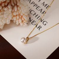 Simple Style Round Copper Plating Gold Plated Pendant Necklace main image 2