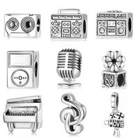 Simple Style Radio Camera Notes Sterling Silver Jewelry Accessories main image 1