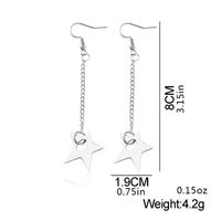 Edelstahl 304 Einfacher Stil Überzug Pentagramm Ohrringe Halskette main image 2