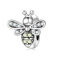 Novelty Footprint Bee Sterling Silver Inlay Zircon Jewelry Accessories sku image 5
