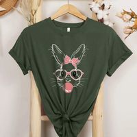 Women's T-shirt Short Sleeve T-shirts Printing Cute Rabbit main image 9