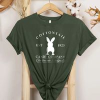 Women's T-shirt Short Sleeve T-shirts Printing Cute Rabbit main image 6