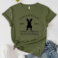 Women's T-shirt Short Sleeve T-shirts Printing Cute Rabbit main image 3