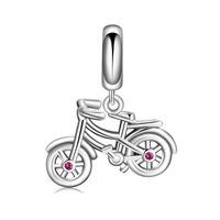 Cute Motorcycle Sterling Silver Inlay Zircon Pendants Jewelry Accessories sku image 2