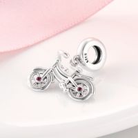 Cute Motorcycle Sterling Silver Inlay Zircon Pendants Jewelry Accessories main image 4
