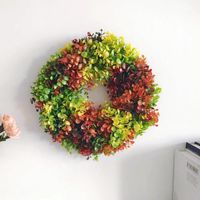 Hong Kong Love Cross-border Simulation Plant Ornaments Home Decorative Fake Flower Door Hanging Photography Props Color Eucalyptus Garland sku image 7