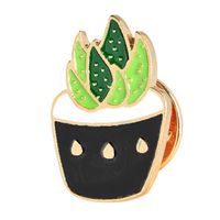 Cartoon Style Cactus Plant Alloy Stamping Stoving Varnish Plating Kid's Women's Brooches sku image 10