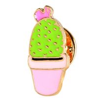 Cartoon Style Cactus Plant Alloy Stamping Stoving Varnish Plating Kid's Women's Brooches sku image 12