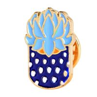 Cartoon Style Cactus Plant Alloy Stamping Stoving Varnish Plating Kid's Women's Brooches sku image 13