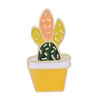 Cartoon Style Cactus Plant Alloy Stamping Stoving Varnish Plating Kid's Women's Brooches sku image 15
