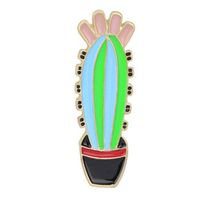 Cartoon Style Cactus Plant Alloy Stamping Stoving Varnish Plating Kid's Women's Brooches sku image 17