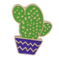 Cartoon Style Cactus Plant Alloy Stamping Stoving Varnish Plating Kid's Women's Brooches sku image 18