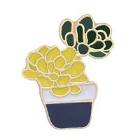 Cartoon Style Cactus Plant Alloy Stamping Stoving Varnish Plating Kid's Women's Brooches sku image 19