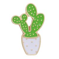Cartoon Style Cactus Plant Alloy Stamping Stoving Varnish Plating Kid's Women's Brooches sku image 20