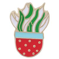 Cartoon Style Cactus Plant Alloy Stamping Stoving Varnish Plating Kid's Women's Brooches sku image 22
