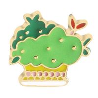 Cartoon Style Cactus Plant Alloy Stamping Stoving Varnish Plating Kid's Women's Brooches sku image 24