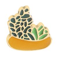 Cartoon Style Cactus Plant Alloy Stamping Stoving Varnish Plating Kid's Women's Brooches sku image 28