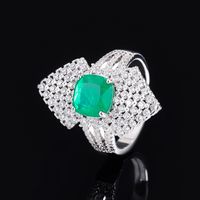 Luxurious Geometric Zircon Copper Wholesale Rings sku image 3